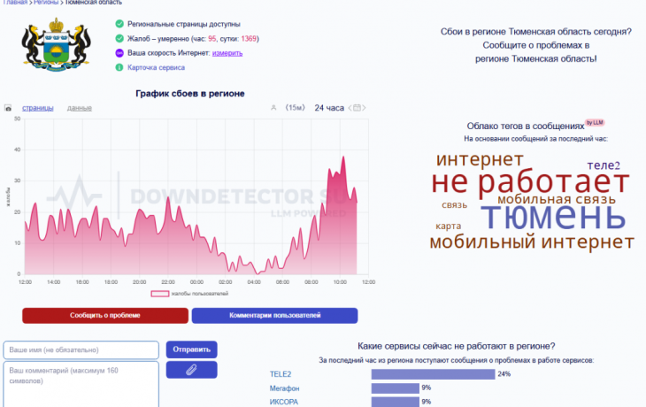 В Тюмени с перебоями работает мобильный интернет В Тюмени с перебоями работает мобильный интернет
