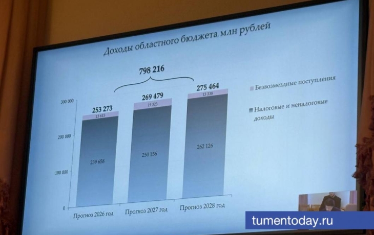 Доходы бюджета Тюменской области в 2026 году составят 253,2 млрд рублей