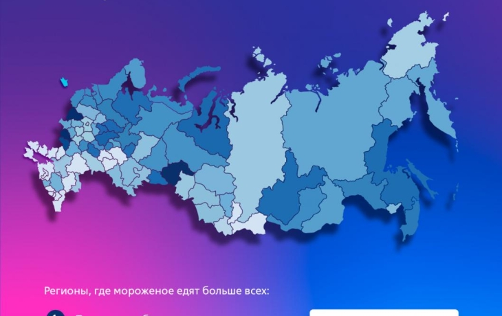 Тюменская область возглавила топ регионов с самым высоким спросом на мороженое