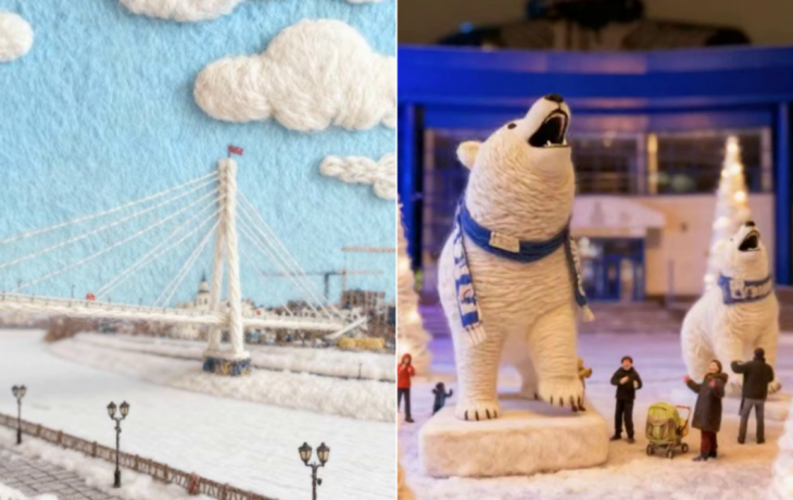 Александр Моор показал ролик с «вязаной» Тюменью