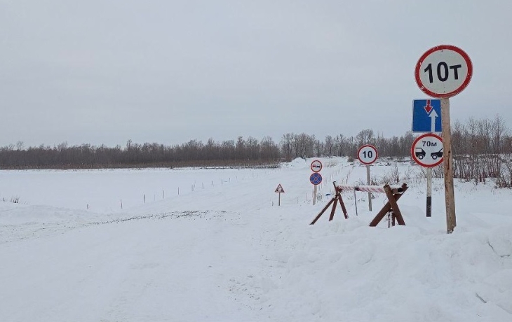 На ледовой переправе через Иртыш в Вагайском районе увеличили грузоподъемность