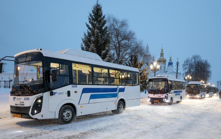 Семь пассажирских автобусов пополнили автопарк Тобольска