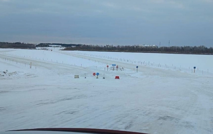 На ледовой переправе в Увате увеличили грузоподъемность