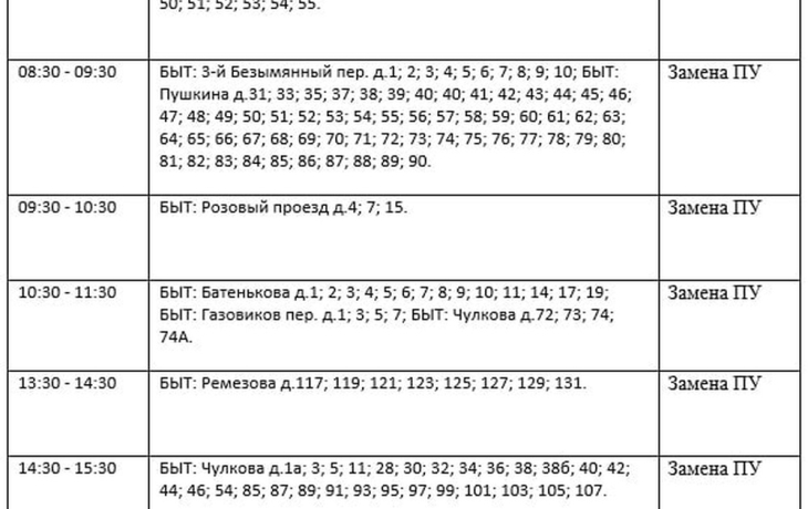 В Тобольске ожидаются перебои со светом 5 мая
