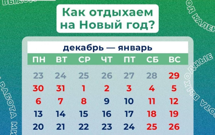 Когда выходить на работу: расписание первой трудовой недели 2025 года