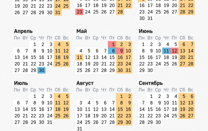 В 2026 году не запланированы шестидневные рабочие недели